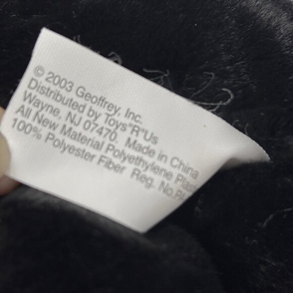 Toys R Us 2003 Black Stallion White trim Retro Y2K Plush EUC - Picture 10 of 11